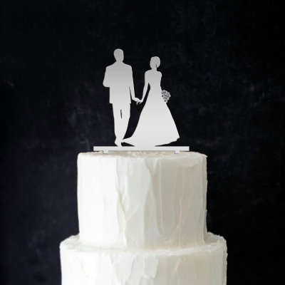 Topo Bolo Noivos Mão