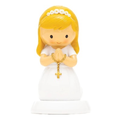 Figura Menina Comunhão de Joelhos Loira