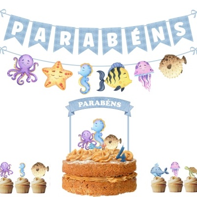 Kit Festa Fundo do Mar