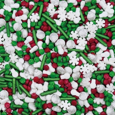 Confetis Açúcar Mix Natal Neve
