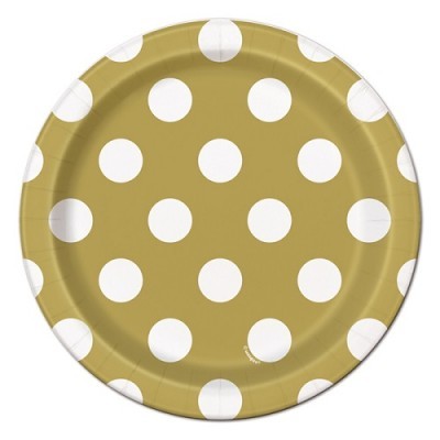 Pratos Dourados Bolas Pequenos