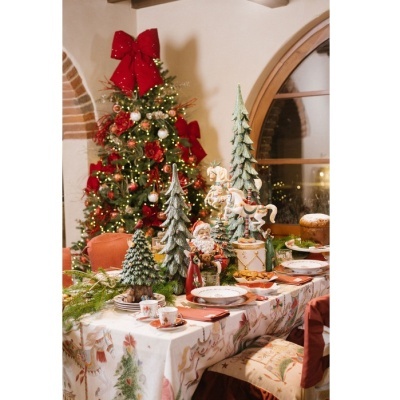 Toalha Carrossel de Natal 160x320cm