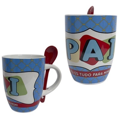 Caneca c/ Colher Pai tu és tudo para mim!