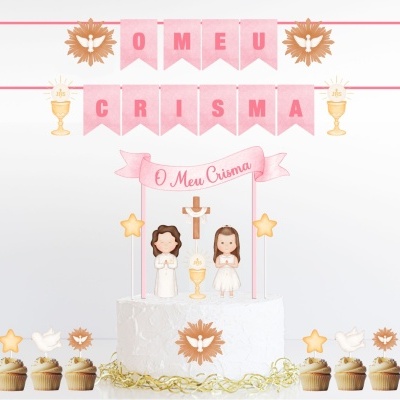 Kit Decoração Crisma Menina