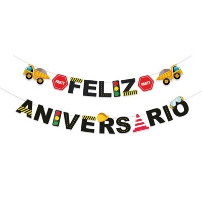 Grinalda Feliz Aniversário Construção