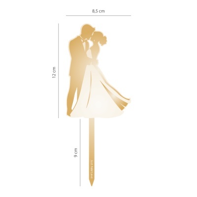 Topo Bolo Noivos Simples