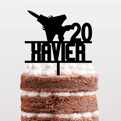 Topo Bolo Avião Nome e Idade