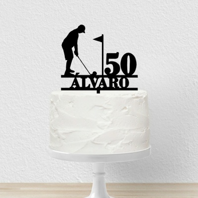 Topo Bolo Golf Nome e Idade