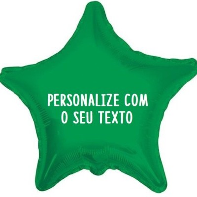 Balão + Texto Estrela Verde