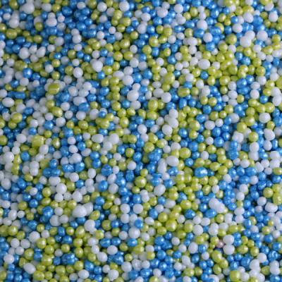 Mini Pérolas Azul, Verde e Branco