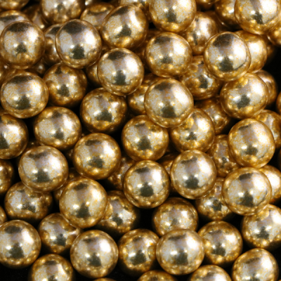 Esferas Chocolate Dourado Metalizado 8mm