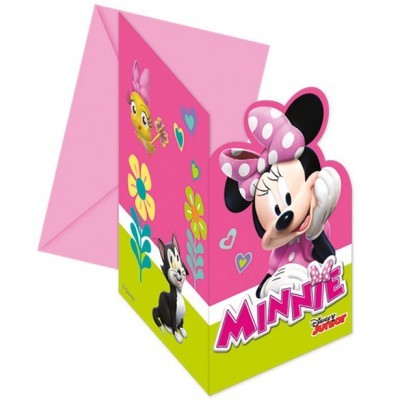 Convites Minnie Rosa