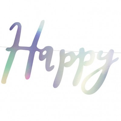 Grinalda Happy Birthday Iridiscente