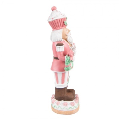 Figura Quebra-Nozes Rosa 24cm