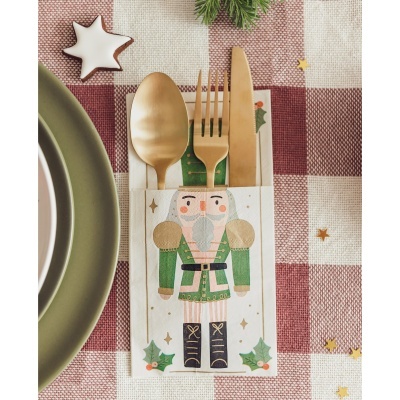 Guardanapos Bolsa para Talheres Quebra-nozes