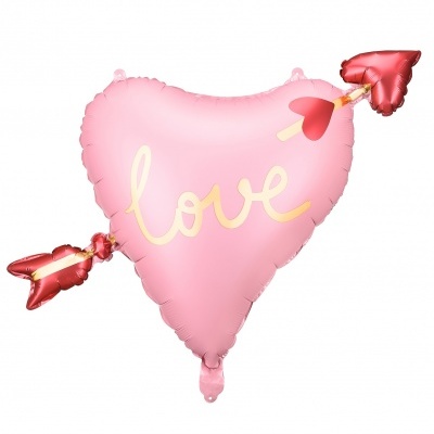 Balão Coração Love com Seta