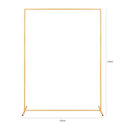 Aro Arco Metal Retangular Dourado