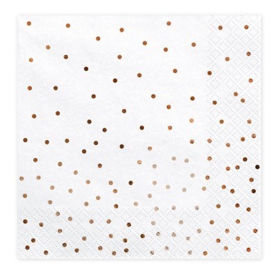 Guardanapos Rosegold Bolinhas