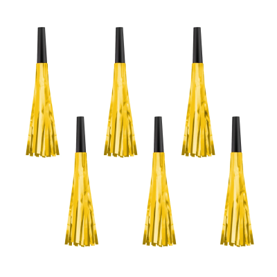 Apitos de Festa Preto e Dourado