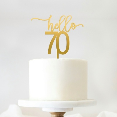Topo Bolo Hello 70 Acrilico