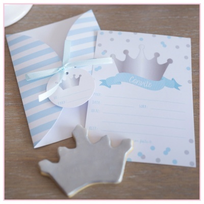 Convites Principe Coroa Prateada