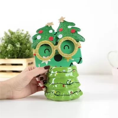 Caneca de Natal Arvore de Natal + Óculos