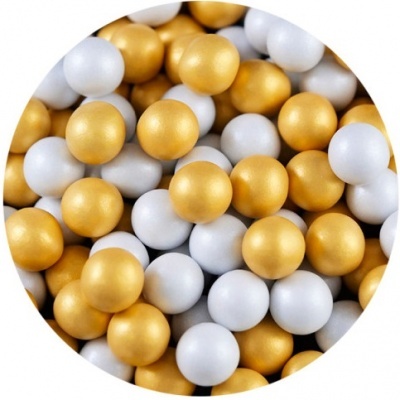 Esferas Chocolate Dourado e Pérola 8mm