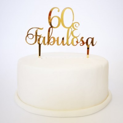 Topo Bolo Fabulosa Dourado