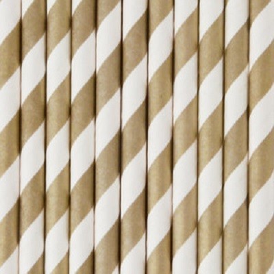 Palhinhas Dourado Riscas -  Conj. 25