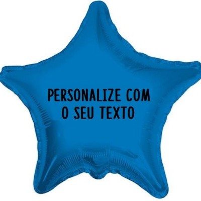 Balão + Texto Estrela Azul