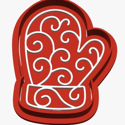 Cortador c/ Carimbo Luva de Natal