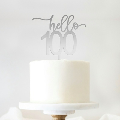 Topo Bolo Hello 100 Acrilico