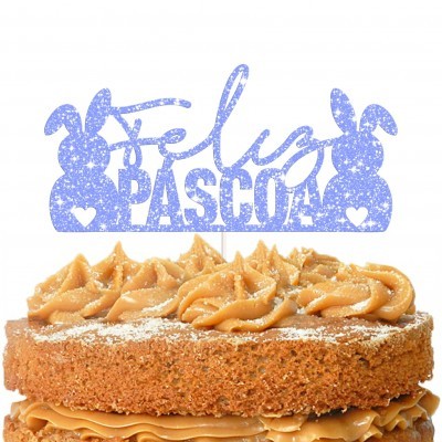 Topo Bolo Páscoa Papel Glitter