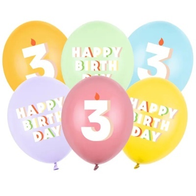 Balões Happy Birthday 3 - conj.6