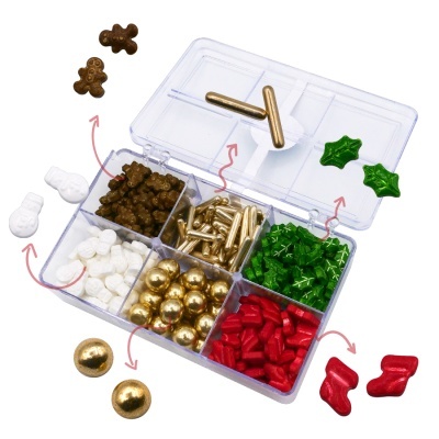 Caixinha Confetis Açúcar Mistura Natal