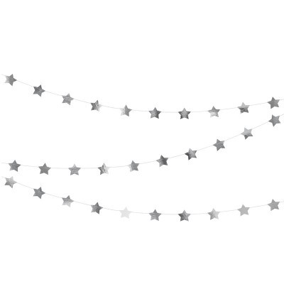 Grinalda Estrelas Prateado