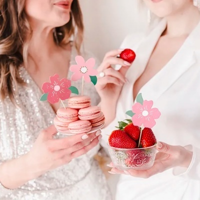 Toppers Flores Rosas