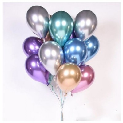 Balão Cromado Rosa 30cm