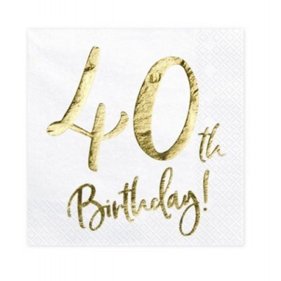 Guardanapos 40th Birthday