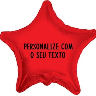 Balão + Texto Estrela Vermelho