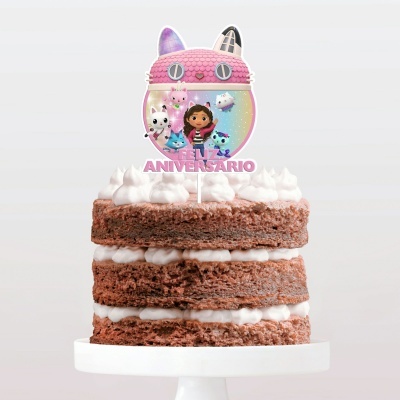 Topo Bolo Simples Gabby Rosa