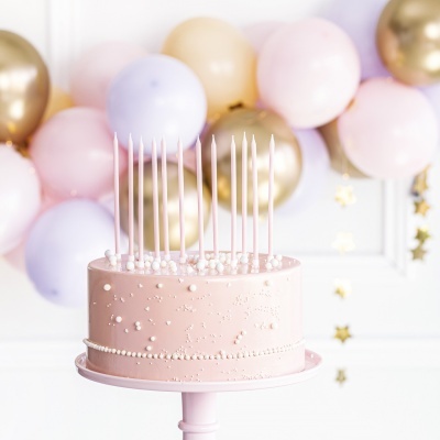 Velas Altas Rosa Pastel