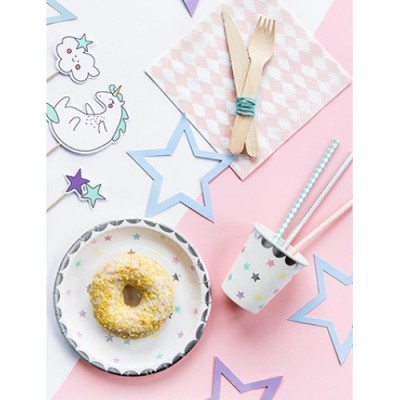 Pratos Estrelinhas Coloridas