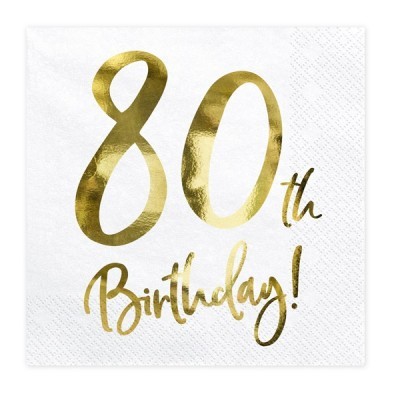 Guardanapos 80th Birthday