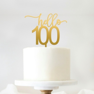 Topo Bolo Hello 100 Acrilico