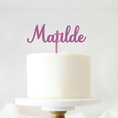 Topo Bolo Acrilico Letra 3