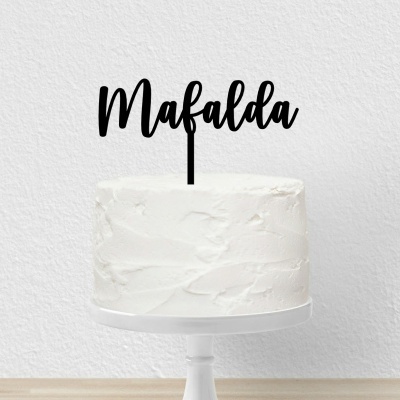 Topo Bolo Acrilico Letra 2