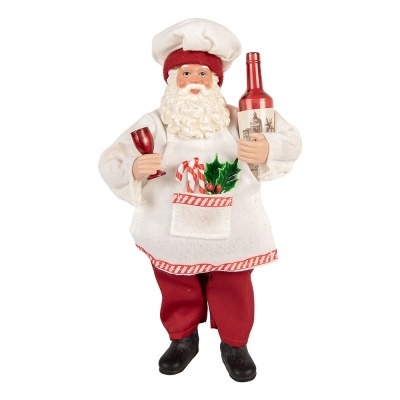 Pai Natal Decorativo Vinho 27cm