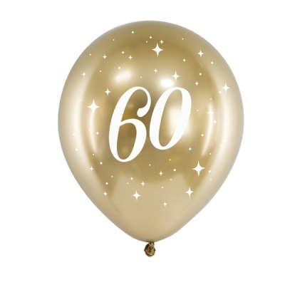 Conj. 6 Balões Dourados 60
