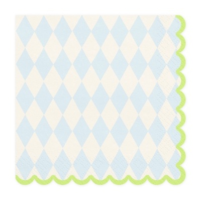 Guardanapos Losangos Azul e Verde